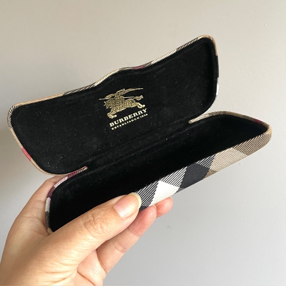 Burberry Nova Check Hard Eyeglasses Sunglasses Glasses Case 🇮🇹